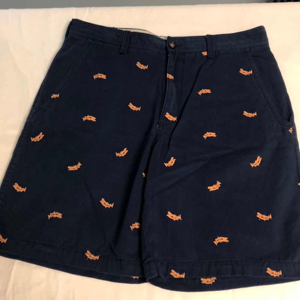 Navy embroidered Izod shorts 34W